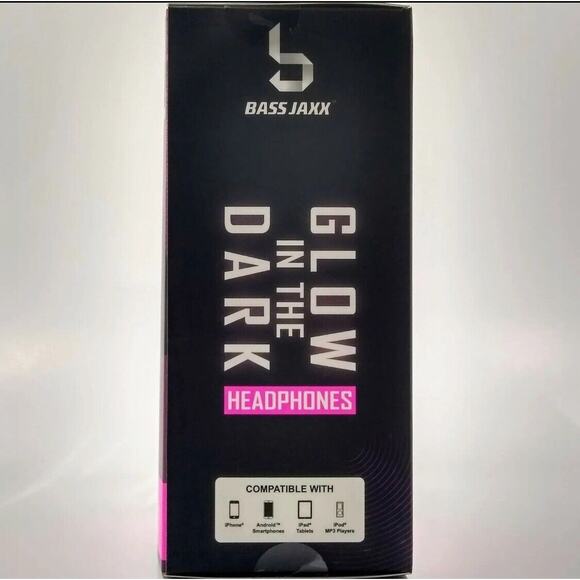 Bass Jaxx 💖Glow In‎ the Dark Lightweight Headphones ~Wired ~PINK ~NEW - Picture 10 of 10